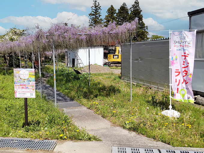 上野寺の藤棚QR設置場所